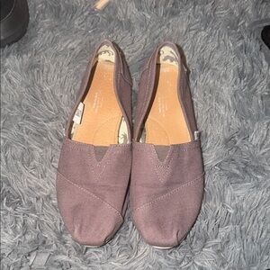 TOMS brown Slip-On Canvas Shoes